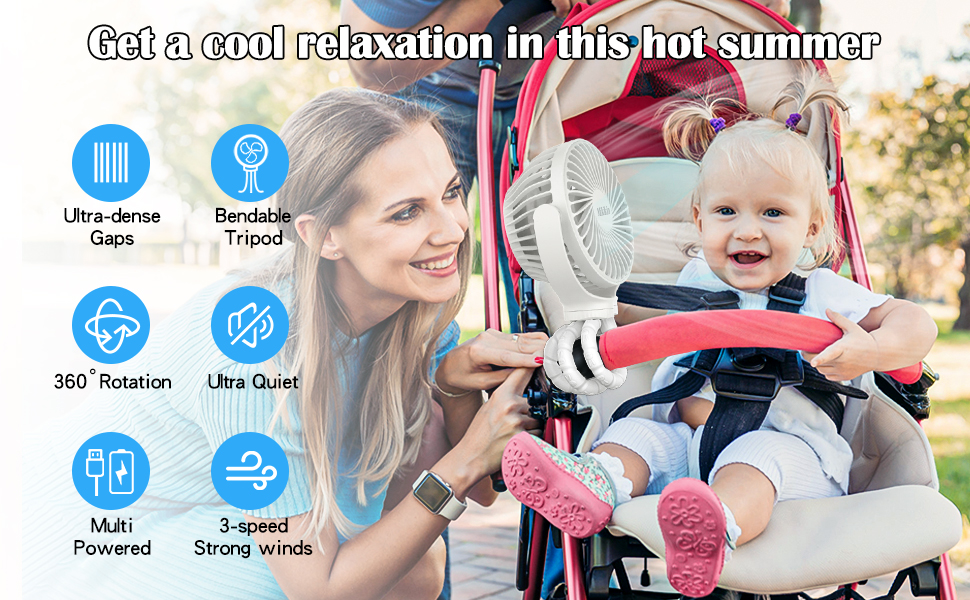 Portable Stroller Baby Fan