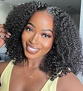 Feibin Mongolian Afro Kinky Curly Human Hair Bundles 10 12 14 Inch 4B 4C Afro Curly Weave Hair Hu...