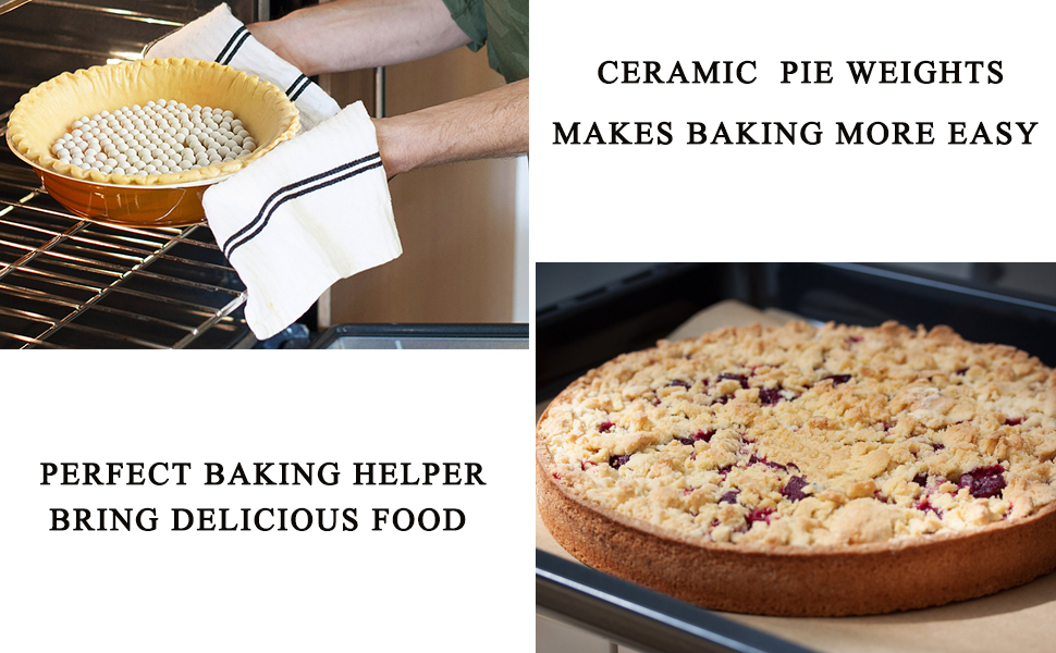 EIMMBD Ceramic Pie Weights Baking Beans 2.2 LB,10mm pie