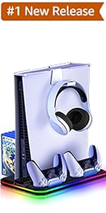 PS5 stand with LED lights