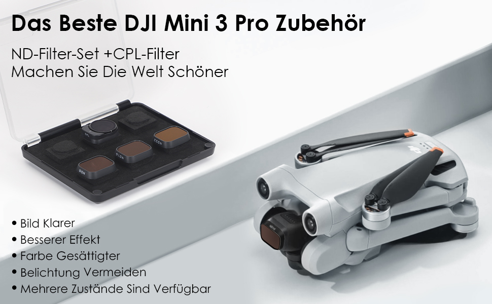 HAPAW CPL & ND Filter for DJI Mini 3 Pro, [4 Pack] ND Filter ND8 ND16