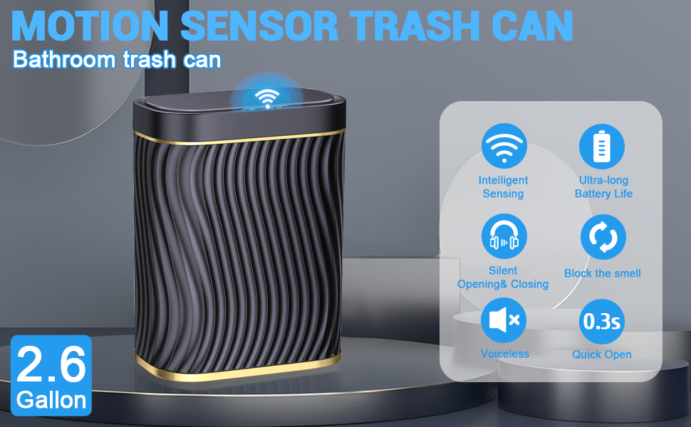 Bathroom Small Trash Can with Automatic Touchless Lid