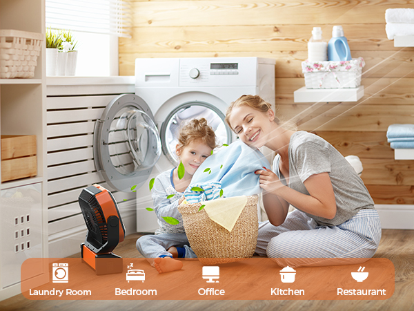 air circulator fan for laundry room