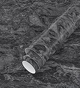 24"x394" Big Roll Grey Marble Wallpaper Peel and Stick Thick Vinyl Wrap Matte Countertop Contact ...