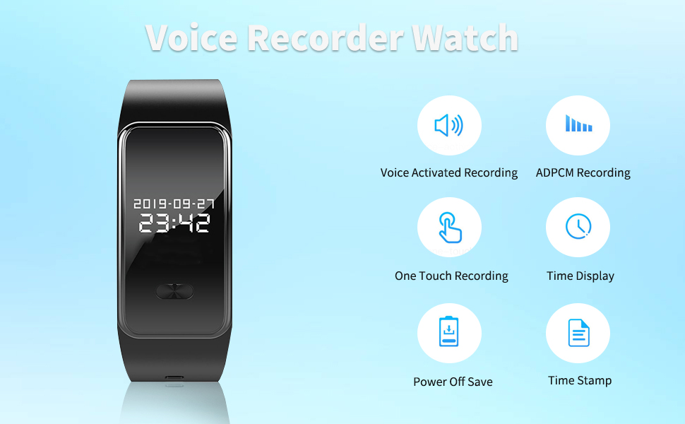 Digital Voice Recorder Watch,AI Smart HD Noise Reduction Voice