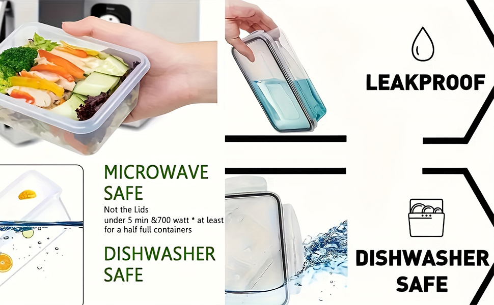 24-Pack Airtight Food Storage Container Set kitchen organizers Leakproof Meal Prep Containers