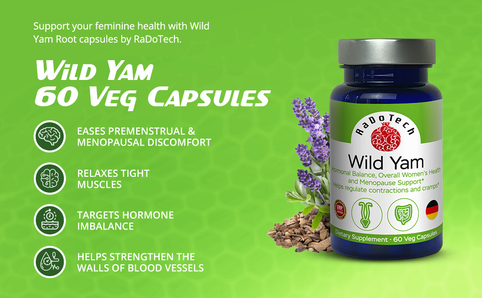 RaDoTech Wild Yam Menopause Supplements for Women