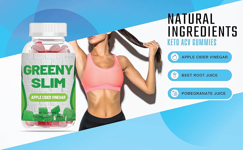Greeny Slim Apple Cider Vinegar Gummies - Natural Ingredients