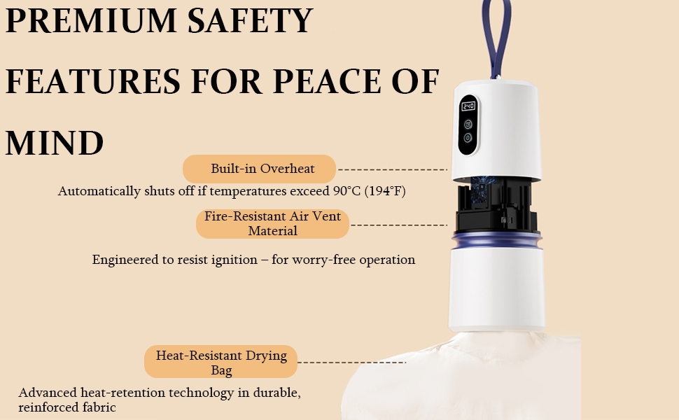 Portable Clothes Dryer with Timer, Portable Dryer with 360° Hot Air Technology & Dry Bag, Quiet Operation Mini Laundry Dryers, 30-240 Min Timer, for Travel, Apartment, RV, Dorm 22 portable clothes dryer