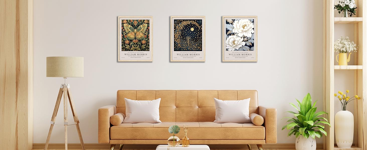 HesenDot Natural OAK Wood Frame Wall Art,12x16in William