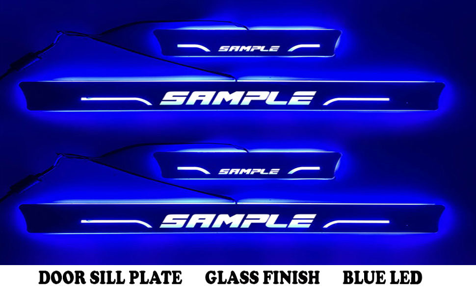 Accessories Cart LED Illuminated Door Sill Plates led Footsteps Scuff