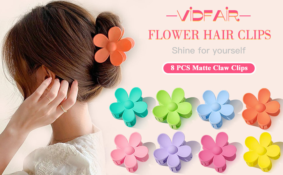 Haarklammern Blumen Haarspangen 8 Stück 