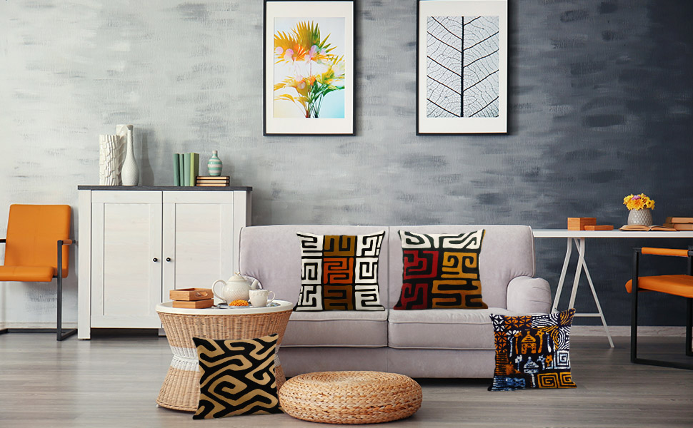 Set of 4 Throw Pillow Covers