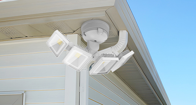 soffit mounted flood light