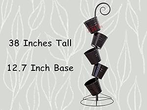 Stand on light background, with dimensions included