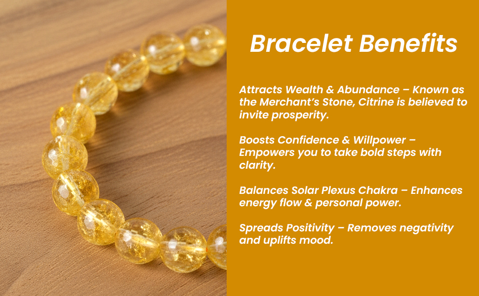 Natural Citrine Bracelet faceted 10 mm