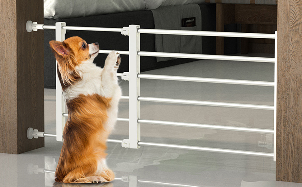 Short Dog Gate 22"39.37" Expandable Puppy Gate Small Step Over Pet