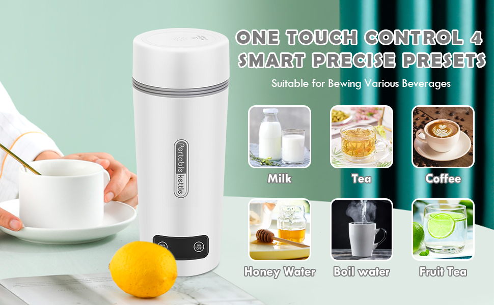 Portable Electric Kettle, ShineMe Travel Kettle Electric
