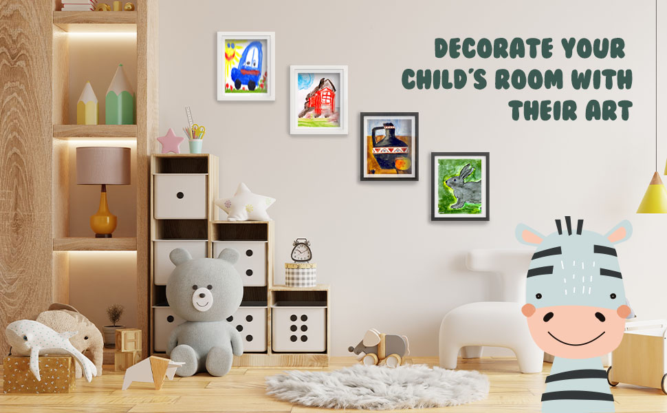 QOKS Kids Artwork Frames Changeable, Children Art Projects