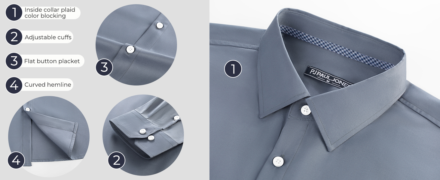 Mens Wrinkle Free Dress Shirt