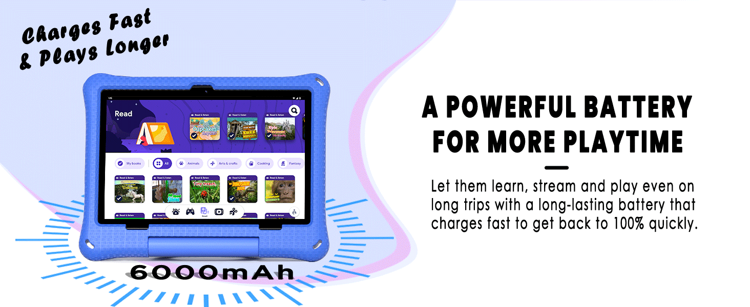 powerful battery for more playtime