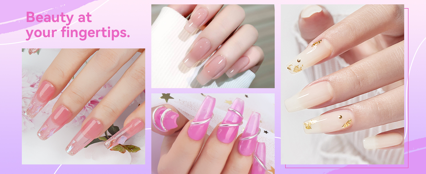 poly gel nail colors