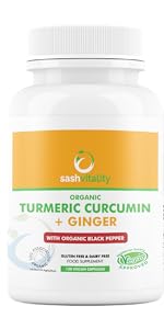 Organic Turmeric + Ginger with organic black pepper Main image of bottle