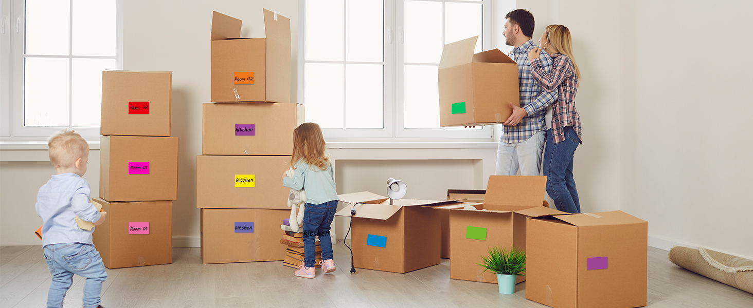 240 Pcs Colored Label Stickers,12 Colors 3" x 2" Color