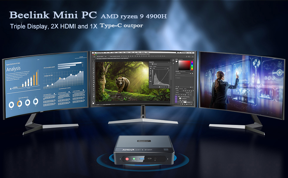 Beelink GTR4 ミニPC Ryzen9 4900H Windows11 Beelink GTR4 ミニPC Ryzen9 4900H Windows11 Beelink GTR4 ミニ