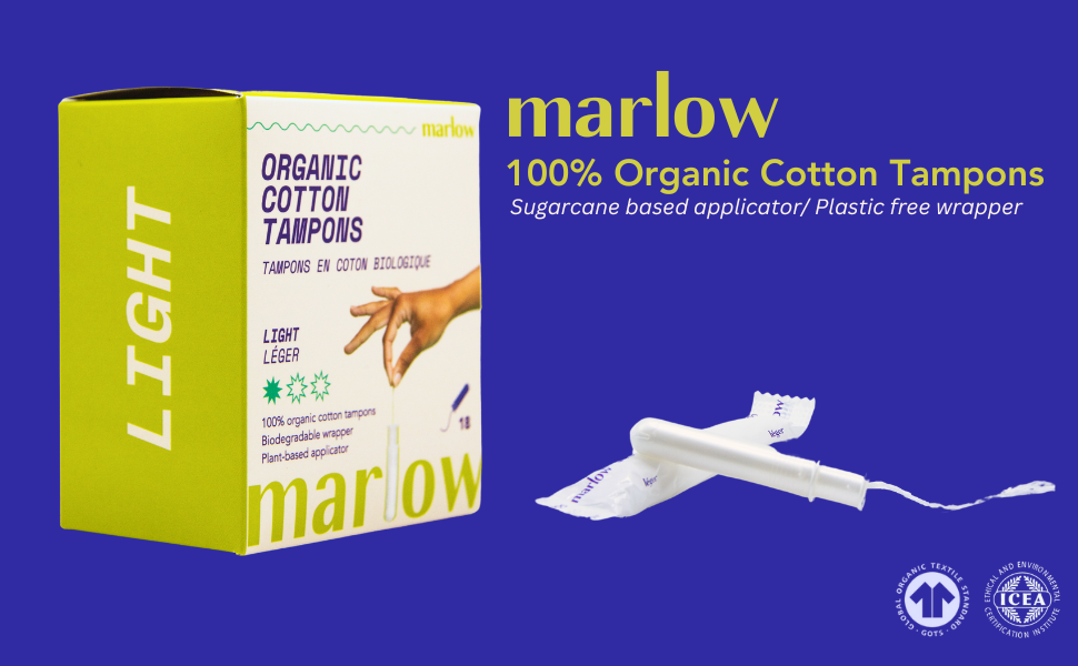 Award Winning 100 Organic Cotton Easy Glide Tampons with