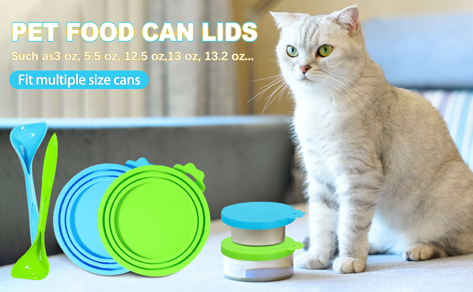 ZukoCert 2Pack Cat Dog Food Can Lids, Pet Food Can Lids