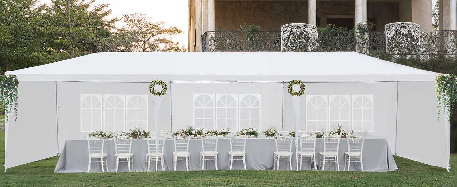 tent canopy party outdoor large event sidewalls 10x30 big backyard outdoor outside