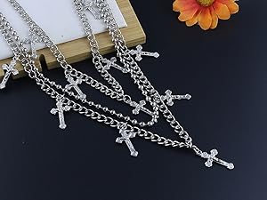 Delicate small cross jeans chain is the first choice for Easter