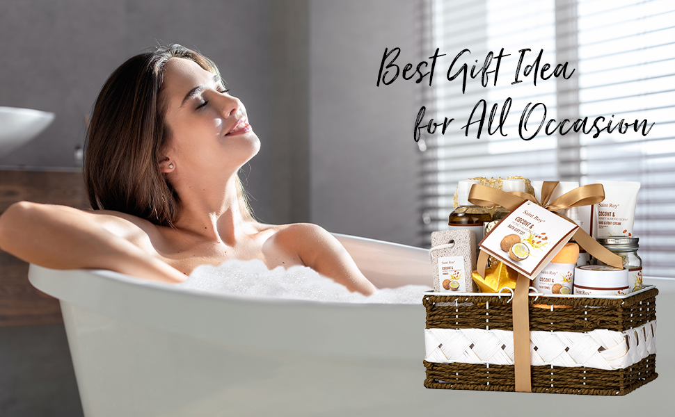 Gifts for Mom, Gift Basket, Spa Gifts For Women Toiletry Bag, Nail Kit, Bath Bombs & More