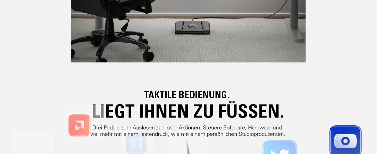 Foot Streaming Discord Elgato Stream Deck Pedal – Freihand-Studio-Controller, 3 Makro-Fußpedale,  Auslösen von Aktionen in Apps und Software wie OBS, Twitch, YouTube und  Anderen, für Mac und PC, 20GBF9901, Schwarz: Amazon.de: Musikinstrumente &  DJ-Equipment