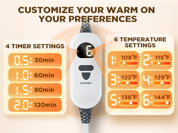 6 Temperature Settings