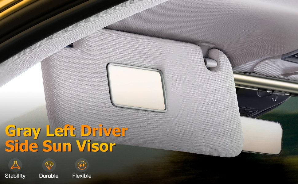 Left Driver Side Sun Visor with Sunroof Fit for 2006 2007 2008 2009 2010 2011 for