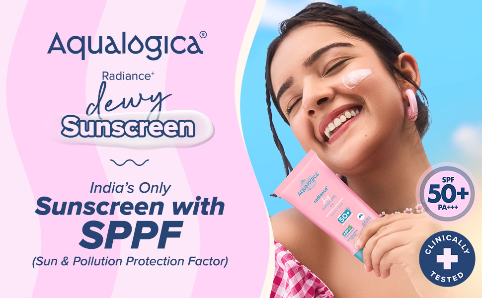 Aqualogica Radiance+ Dewy Sunscreen with Watermelon & Niacinamide with SPF 50 & PA+++