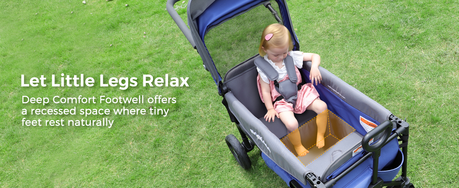 Stroller Wagon for 2 Kids with Canopy