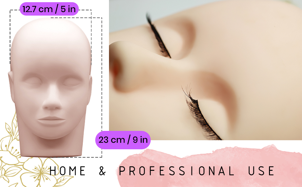 Superhairpieces Practice Training Silicone Mannequin Head for Eyelash