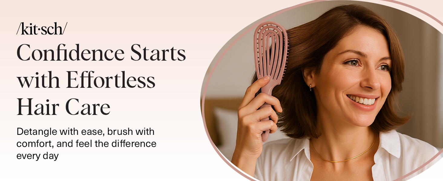 Flexible Hair Brush for Women and Men Adults & Kids Ulta-Smooth Bristles for Wet or Dry Strands