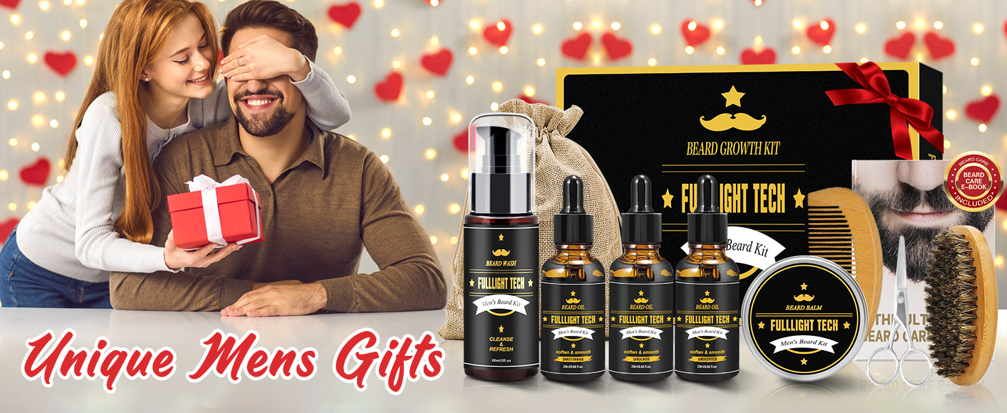 FULLLIGHT TECH Beard Kit for Men Grooming & Care W/Beard