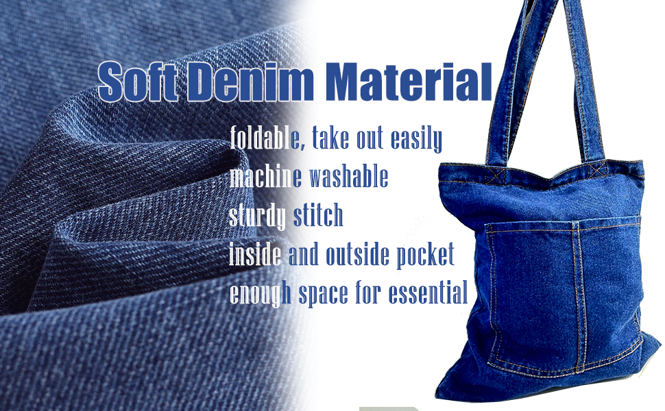 ★TOUT Y EST★ IRIS IRIS 30 Medium Denim Women's Tote Bag 12 Amazon.com: Iris Graphic Denim Tote Bag - Beautiful Shopping