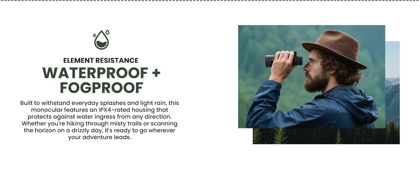 WATERPROOF + FOGPROOF