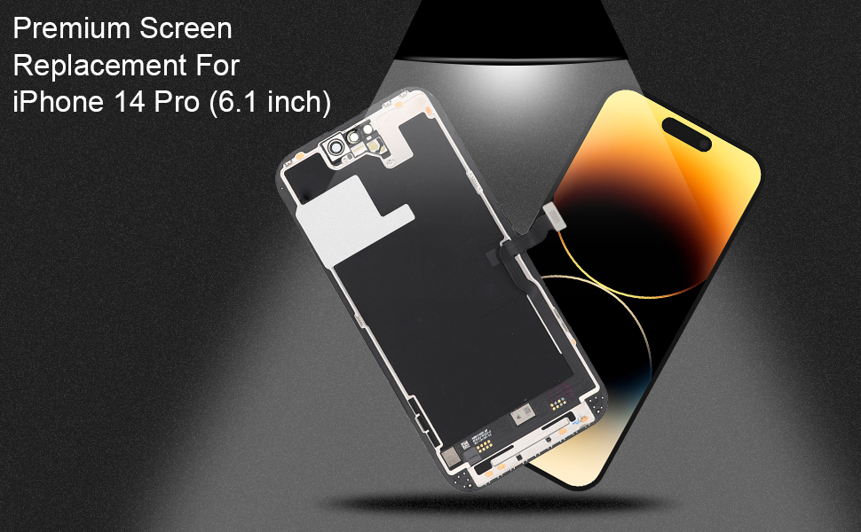 para iPhone 14 Pro Reemplazo de pantalla (6.1 pulgadas) Kit