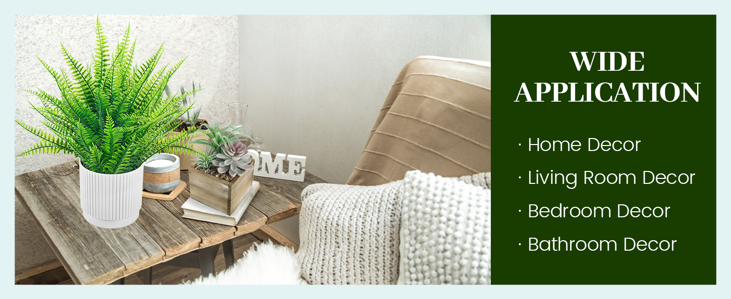 Der Rose 14.5" Fake Plants Ferns Artific... 15 fake plants artificial plants indoor bathroom decor house decor plant decor