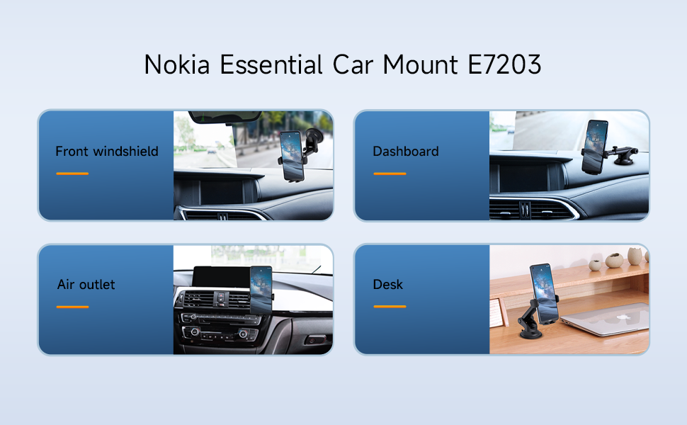 Nokia Essential Car Phone Holder E7203 One Touch Release, Car Mount