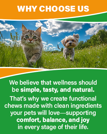 natural supplement chews support calming hip joint allergy flea tick defense cats dogs