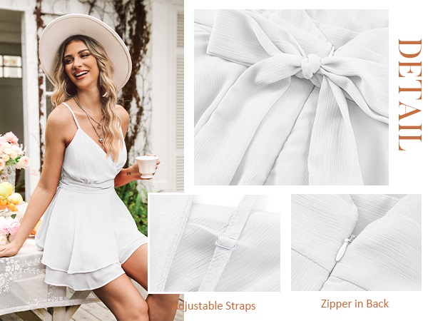 LACE TOP SET ROMPERS　Мsize Amazon.com: Linsery Lady Spaghetti Strap Chiffon Ruffle