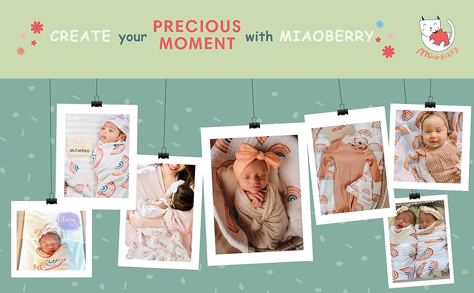 Miaoberry Rainbow Swaddle Set Earthy tone
